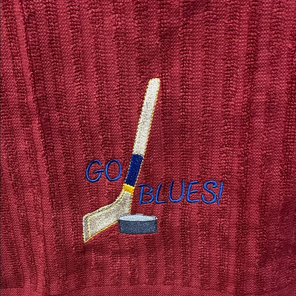 Mainstays Rust Hand Towel with Hockey Design